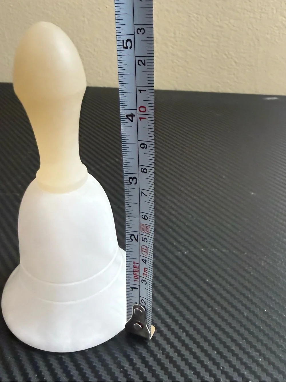 Vintage White Alabaster Marble Hand Bell Carved Stone Dinner Bell Decor 5